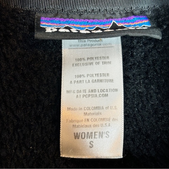 Patagonia Black Re-Tool Snap-T Pullover Fleece Size S - Picture 7 of 12